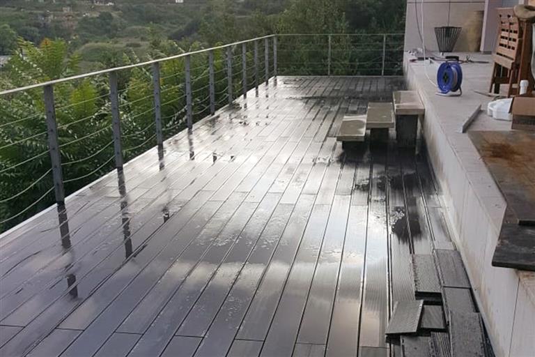 Beykoz Villa Kompozit Deck Teras Zemin Kaplama.